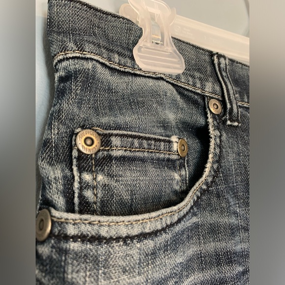 Y2K Tommy Hilfiger Jeans Men’s Size 31x34 Manhattan Bootcut Fit Blue/Gray Flag - Picture 4 of 16